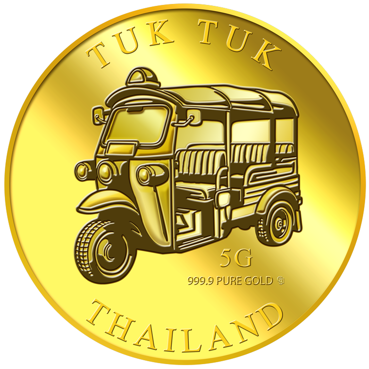 5g Tuk Tuk Gold Medallion