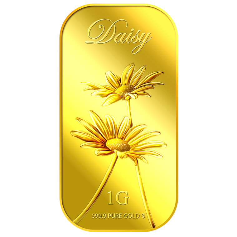1g Daisy Gold Bar