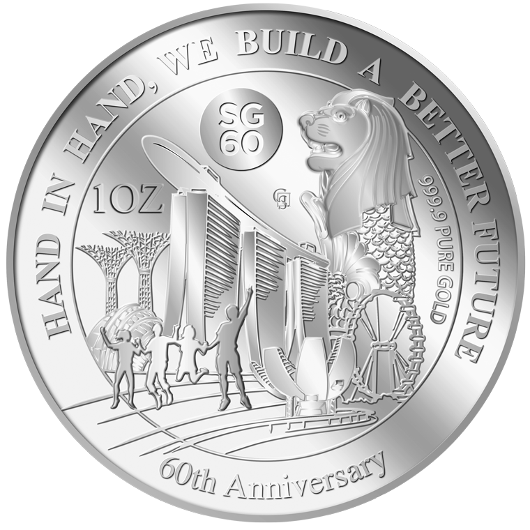 1oz SG 60th Anniversary Silver Medallion (Year 2025)