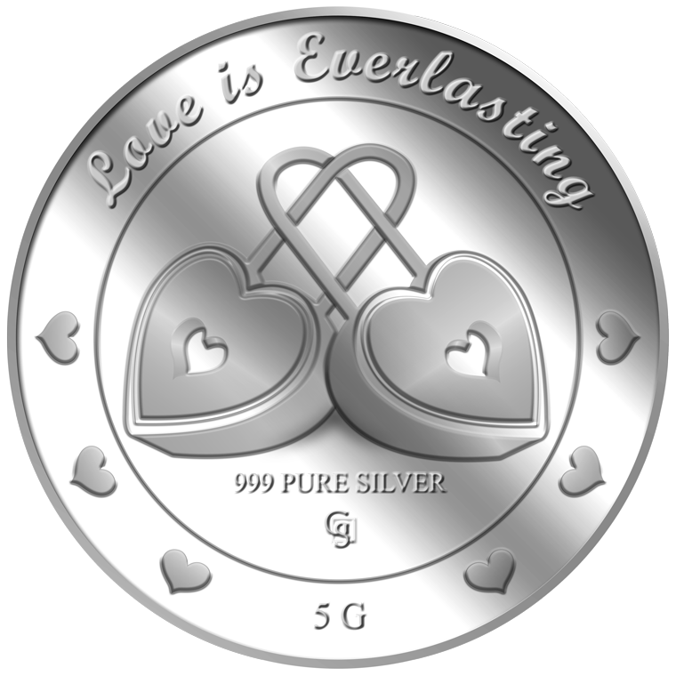 5g Love is Everlasting Silver Medallion