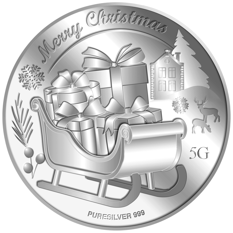 5g 2025 Christmas Gift Silver Medallion